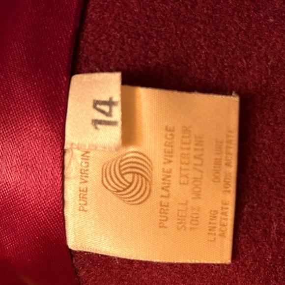 Vintage 100% Wool Mallia Red Fall Coat - Picture 4 of 5